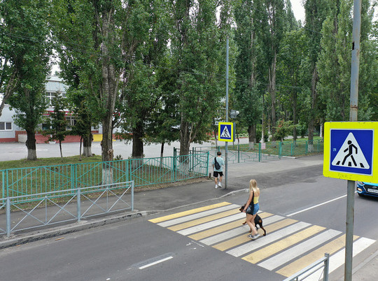 В Курской области с начала года установили 38 светофоров и оборудовали 41 пешеходный переход