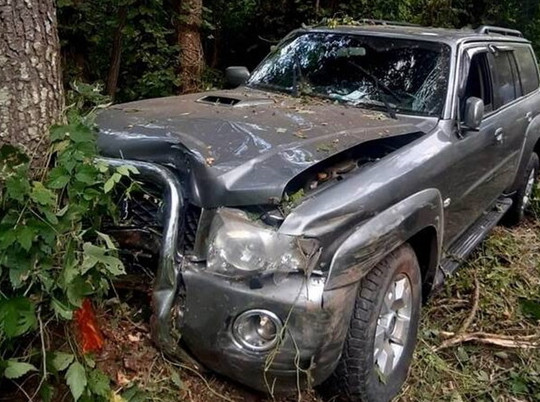 На трассе под Брянском врезался в дерево и погиб водитель внедорожника