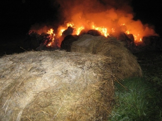Ночью в Ивановской области сгорело сено на площади 600 квадратных метров