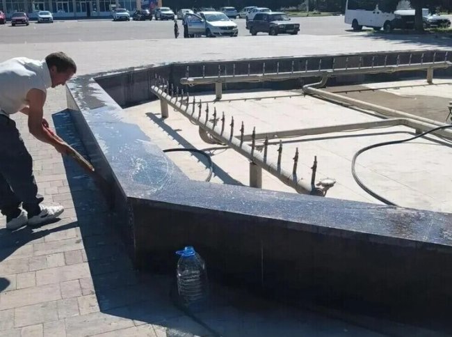 В Курске отремонтировали фонтан в парке имени Рокоссовского